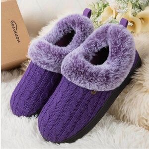 Women's Purple Knit Slippers. Sealed un-opened